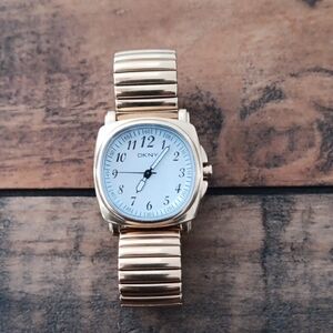 VTG DKNY Gold-Tone Stretch Watch